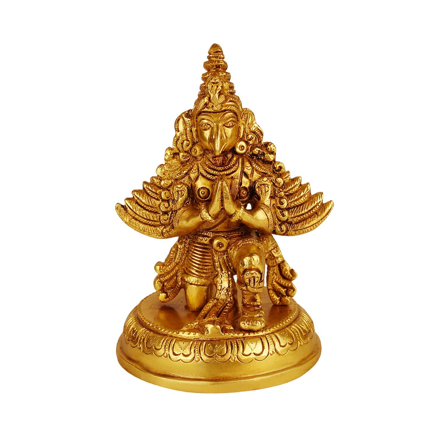 Brass Garuda Idol Statue Vishnu's Vehicle Vahana Eagle for Temple Home Decor Vaastu Feng Shui Vastu